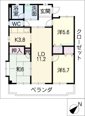 シャングリラ今池Ⅱ 2階