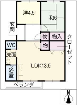 サニーホームズ横山 2階