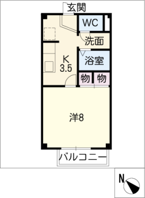 コーポ清和Ｂ棟 1階