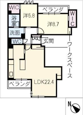 ヒュッゲ桜町 2階