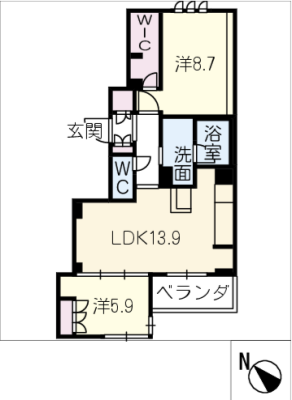 ヒュッゲ桜町 2階