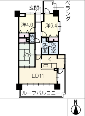 ｶﾞｰﾃﾞﾝﾋﾙｽﾞ三河安城VIP 304 3階