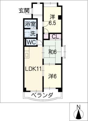 サンハイツ赤城 2階