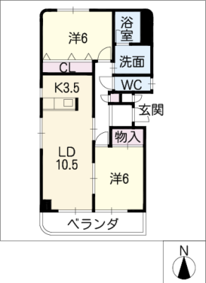 ベルメゾンＡ棟 3階