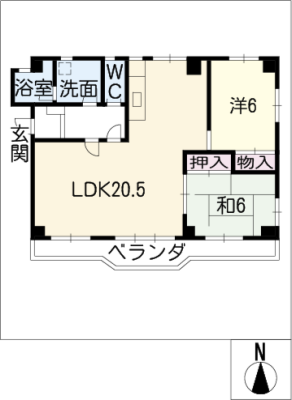 東海マンション 2階