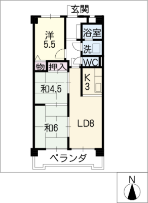 グランドハイリス上社 2階