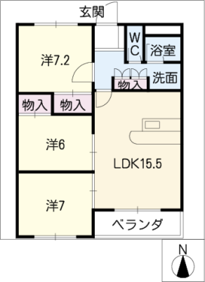 キャメル山の手 1階