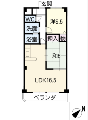 ダイアヒルズ北一社 1階