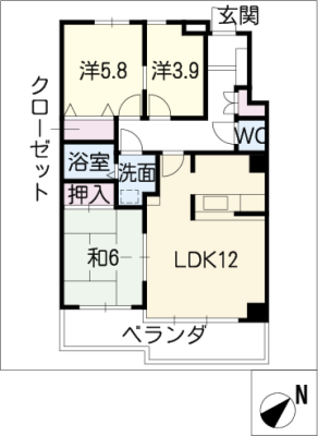 一社台スカイマンション２０２号 2階