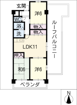 ハイツ福寿草 3階