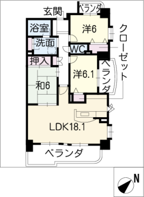 ライオンズヒルズ星ヶ丘８０２号