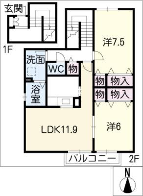 サンローヤル猪子石原 2階