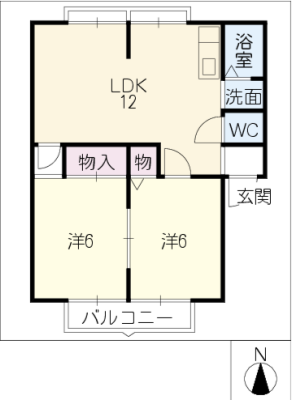 ドルチェ各務原Ｆ．Ｇ．Ｈ棟 1階