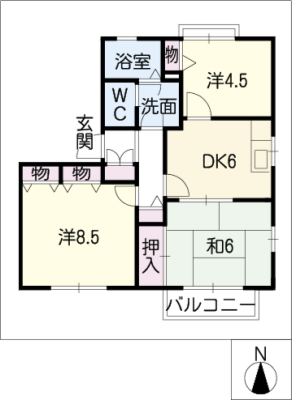 フラッツＫ．Ｂ棟 2階