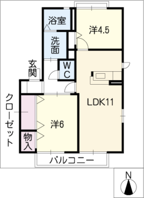 メゾン．ＳＥＮ　Ｃ棟 2階