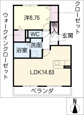 コートハウス岐陽ⅡＡ 2階