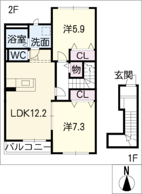 ネオ徳田Ａ 2階