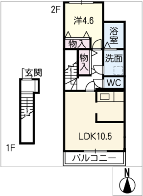 ソレイユⅡ 2階