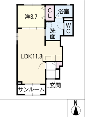 ライジングコート　Ⅱ 1階