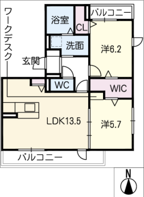 ローザセレスト　Ⅰ 2階