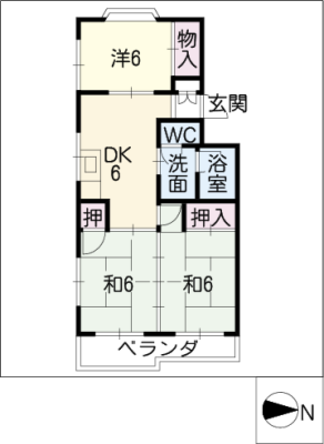 シティマンション千年 2階