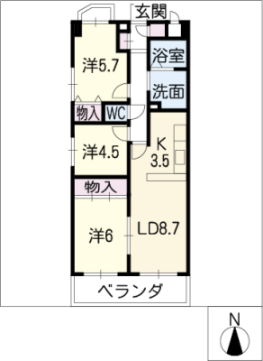 パークサイドＭ・Ｉ 3階