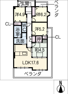 アドリーム金山　６０４号室