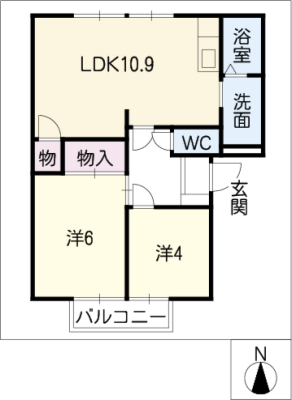 レークサイドテラスＡ棟 2階