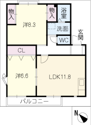 ピュアタウンＢ棟 2階