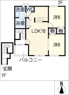 竜美ガーデン　Ａ棟 2階