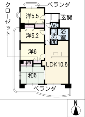 サンアメニティ朝日　９０１号室