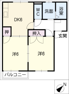 フレグランス若草Ａ・Ｂ 1階