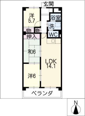 マンション平安 3階