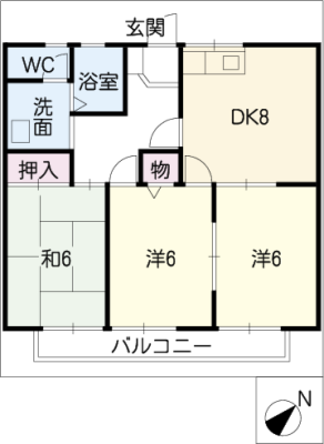 アルシェＡ・Ｂ 2階