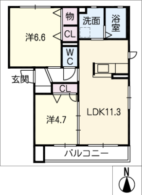 サングレイスＢ 1階