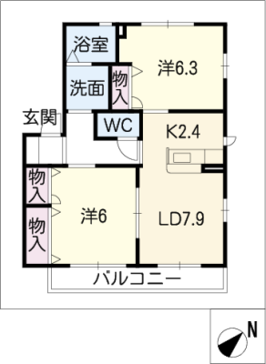 ジョイフルタウン豊田南　Ｃ棟 2階