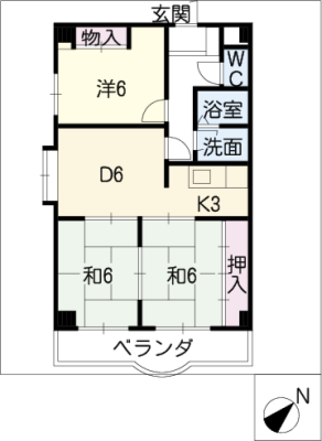 メゾンパークサイド 3階