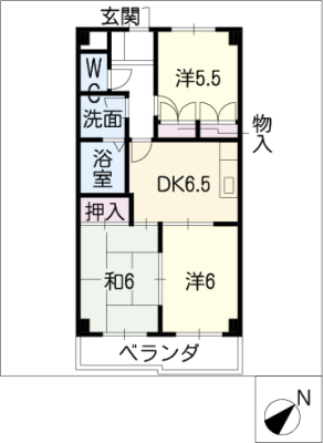 メゾンパークサイド 3階