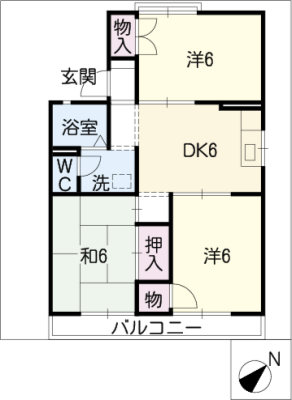 ハイツ山中 2階