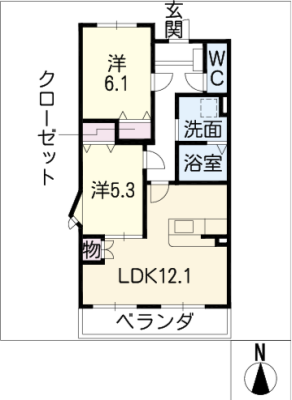 ジュピター左京山 2階