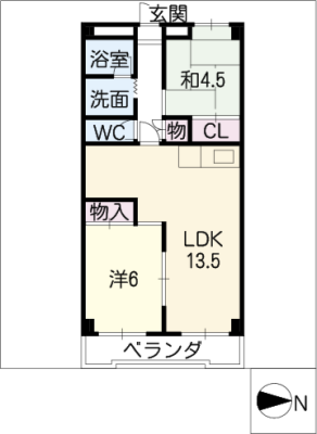 アールイーステージ蟹江 2階