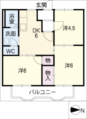 ポートタウンＣ・Ｄ 2階