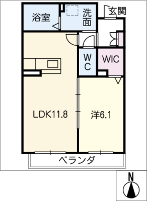 ガーデンコート　Ｃ棟 3階