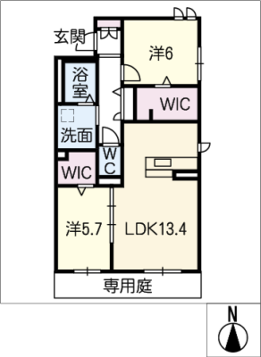 グリーンコート　Ｗ棟 1階