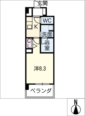 フォンティーヌ川名 4階