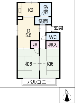 サンハイツ薬師 2階