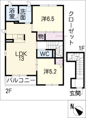 サンハイムＹＯＳＨＩＢＡ 2階