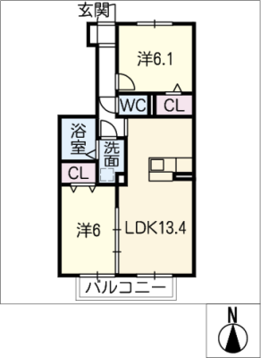 セジュール　ハイグッチＡ棟 1階