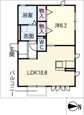 ルミエール瑞穂　Ｂ 1階