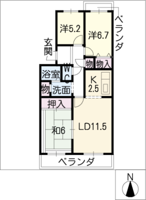 パークサイド庄南　北館 4階